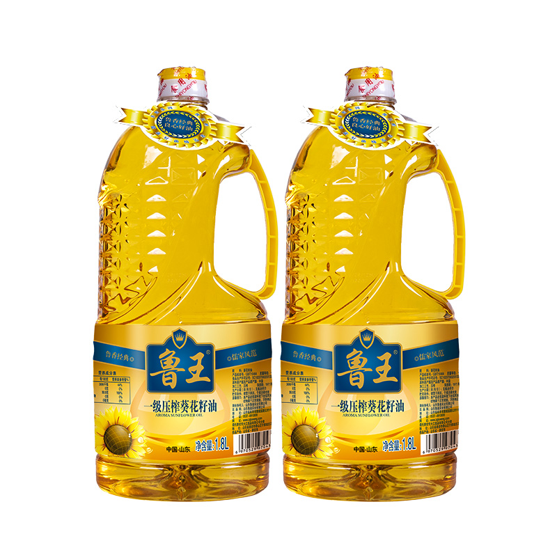 魯王一級壓榨葵花籽油1.8L*2