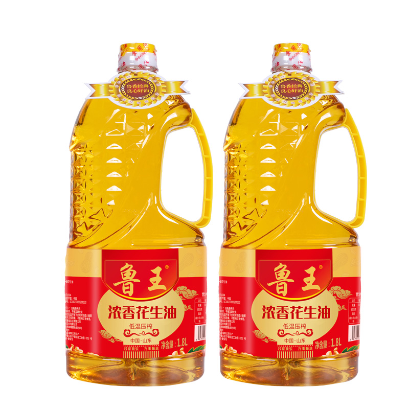 魯王低溫壓榨濃香花生油1.8L*2
