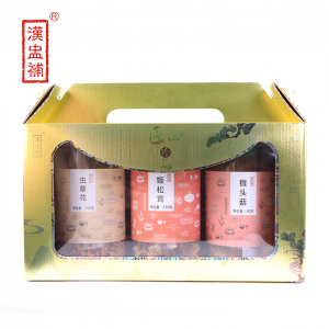 漢盅補 金盒三拼-禮盒裝（蟲草花150g、姬松茸130g、猴頭菇80g）